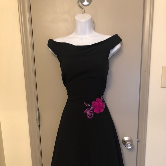 50s style circle dress Rockabilly Pin-up fashion - Picture 3 of 5